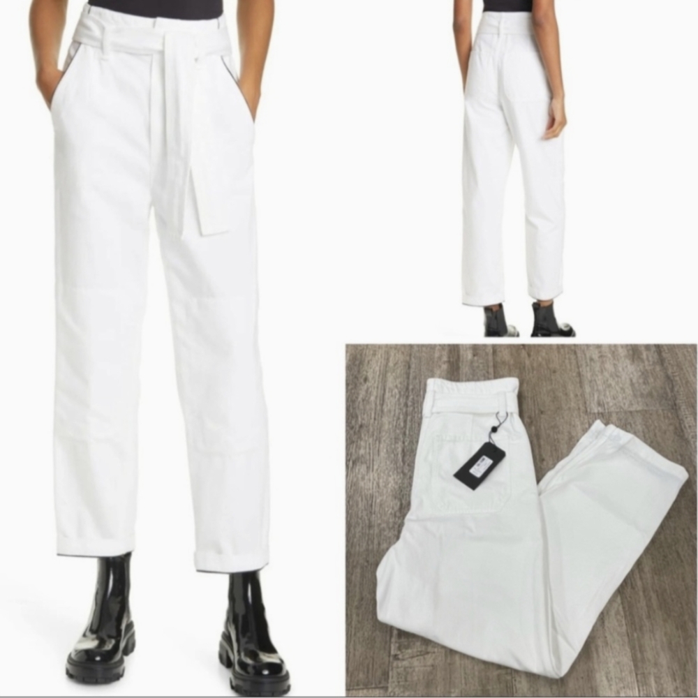 NWT rag & bone super high rise darted DARTED WHITE jeans